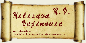 Milisava Vejinović vizit kartica